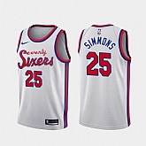 76ers 25 Ben Simmons White Nike Swingman Jersey,baseball caps,new era cap wholesale,wholesale hats